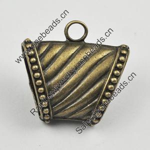 Zinc Alloy Cord End Caps, Fashion jewelry findings lead-free, 39x38mm, Sold by Bag