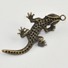 Pendant/Charm, Zinc Alloy Jewelry Findings, Lead-free, Animal 51x25mm, Sold by Bag