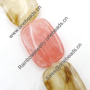 Gemstone beads, cherry quartz, rectangle, 18x25mm, Sold per 15-16 inch Strand