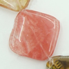 Gemstone beads, cherry quartz, corner drilled square, 30mm, Sold per 15-16 inch Strand 