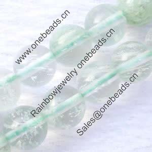 Gemstone beads, green watermelon, round, 12mm, Sold per 16-inch Strand 