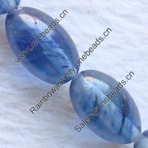 Gemstone beads, blue watermelon, rice, 8x12mm, Sold per 16-inch Strand 