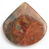 Gemstone pendant, picasso jasper, not drilled fan, 46x45x6mm, Sold by PC