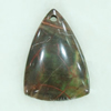 Gemstone pendant, picasso jasper, triangle, 27x43x6mm, Sold by PC