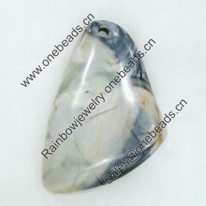 Gemstone pendant, picasso jasper, free from, 33x48x6mm, Sold by PC 