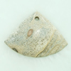 Gemstone pendant, pictuer jasper, fan, 47x35x6mm, Sold by PC 