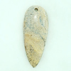 Gemstone pendant, pictuer jasper, flat teardorp, 47x35x6mm, Sold by PC 