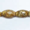 Gemstone beads, pictuer jasper, rice, 6x9mm, Sold per 16-inch Strand 