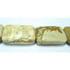 Gemstone beads, picture jasper, rectangle, 18x26mm, Sold per 16-inch Strand 