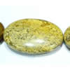 Gemstone beads, picture jasper, oval, 30x40mm, Sold per 16-inch Strand 
