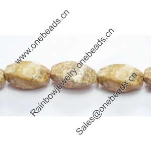Gemstone beads, picture jasper, twist rice, 8x16mm, Sold per 16-inch Strand 