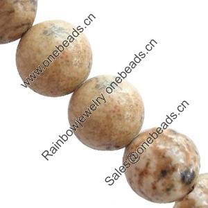 Gemstone beads, picture jasper(Chinese), round, 6mm, Sold per 16-inch Strand 