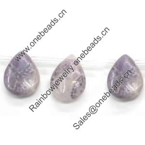 Gemstone beads, kinawa, flat teardrop, 13x18mm, Sold per 16-inch Strand