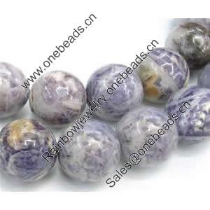 Gemstone beads, kinawa, round, 14mm, Sold per 16-inch Strand 