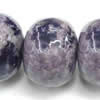 Gemstone beads, purple bloom, roundel, 15x20mm, Sold per 16-inch Strand 