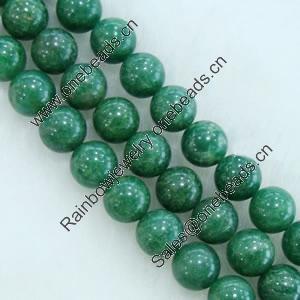 Gemstone beads, African jade, round, 14mm, Sold per 16-inch Strand