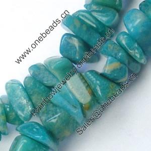 Gemstone beads, Soviet Union amazonite, chips, A grade, 6-10mm, Sold per 32-inch Strand