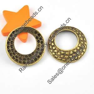 Pendant/Charm, Zinc Alloy Jewelry Findings, Lead-free, 28mm, inner dia:16mm， Sold by Bag