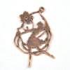 Pendant/Charm, Zinc Alloy Jewelry Findings, Lead-free, 63x37mm， Sold by Bag