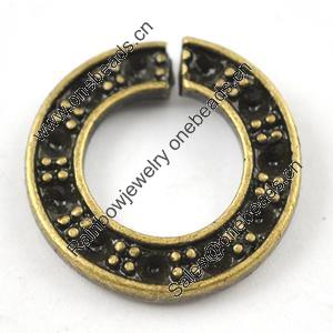 Zinc Alloy Donut, Fashion jewelry findings Lead-free, 16mm, Sold by Bag