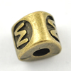 Bead, Zinc Alloy Jewelry Findings, Lead-free, 9x7mm hole:2mm，Sold by Bag