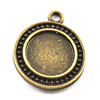 Zinc Alloy Cabochon Settings, Fashion jewelry findings, 20x17mm, inner dia:12mm, Sold by bag