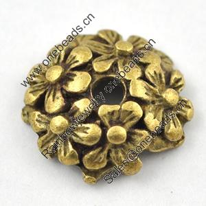 Zinc Alloy Bead Caps, Fashion jewelry findings, Lead-free,11mm, Sold by bag