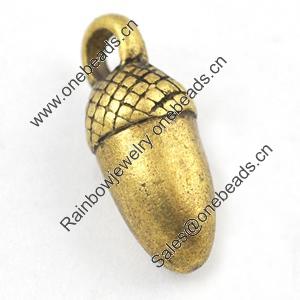 Pendant/Charm, Zinc Alloy Jewelry Findings, Lead-free, 17x7mm，Sold by Bag