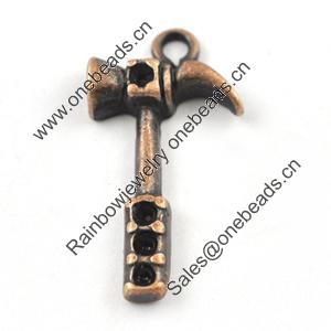 Pendant/Charm, Zinc Alloy Jewelry Findings, Lead-free, 19x10mm，Sold by Bag