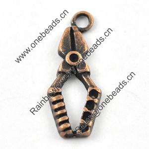 Pendant/Charm, Zinc Alloy Jewelry Findings, Lead-free, 20x7mm，Sold by Bag
