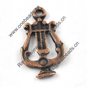Pendant/Charm, Zinc Alloy Jewelry Findings, Lead-free,15x8mm，Sold by Bag