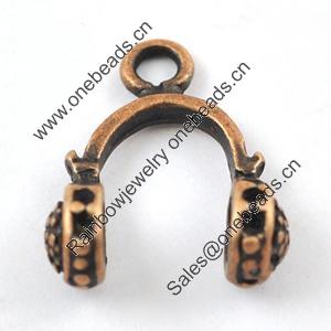 Pendant/Charm, Zinc Alloy Jewelry Findings, Lead-free, 15x12mm，Sold by Bag