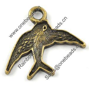Pendant/Charm, Zinc Alloy Jewelry Findings, Lead-free, 19x21mm，Sold by Bag
