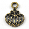 Pendant/Charm, Zinc Alloy Jewelry Findings, Lead-free, 19x14mm，Sold by Bag