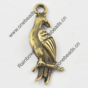 Pendant/Charm, Zinc Alloy Jewelry Findings, Lead-free, 25x9mm，Sold by Bag
