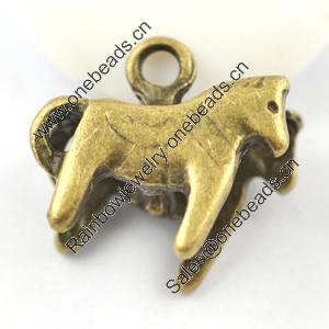 Pendant/Charm, Zinc Alloy Jewelry Findings, Lead-free, 15x14mm，Sold by Bag