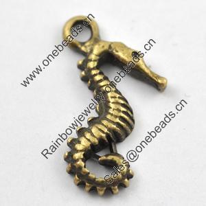 Pendant/Charm, Zinc Alloy Jewelry Findings, Lead-free, 19x11mm，Sold by Bag