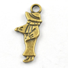 Pendant/Charm, Zinc Alloy Jewelry Findings, Lead-free, 28x11mm，Sold by Bag