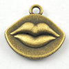 Pendant/Charm, Zinc Alloy Jewelry Findings, Lead-free, 18x19mm，Sold by Bag