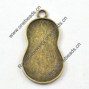 Pendant/Charm, Zinc Alloy Jewelry Findings, Lead-free, 31x16mm，Sold by Bag