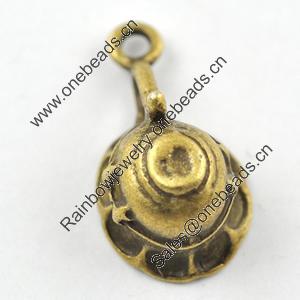 Pendant/Charm, Zinc Alloy Jewelry Findings, Lead-free, 19x8mm，Sold by Bag