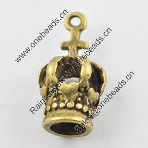 Pendant/Charm, Zinc Alloy Jewelry Findings, Lead-free, 20x10mm，Sold by Bag