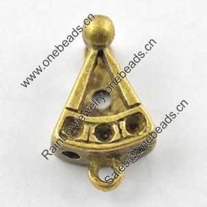 Pendant/Charm, Zinc Alloy Jewelry Findings, Lead-free, 16x10mm，Sold by Bag