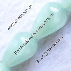 Gemstone beads, amazonite, teardrop, 8x12mm, Sold per 16-inch Strand