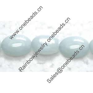 Gemstone beads, amazonite, oval, 13x18mm, Sold per 16-inch Strand