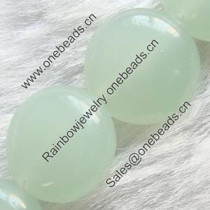 Gemstone beads, amazonite, coin, 10x10mm, Sold per 16-inch Strand