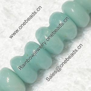 Gemstone beads, Chinese amazonite(solid color), dumbbell, 10x12mm, Sold per 16-inch Strand