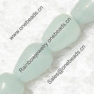 Gemstone beads, Chinese amazonite(solid color), pear, 6x9mm, Sold per 16-inch Strand