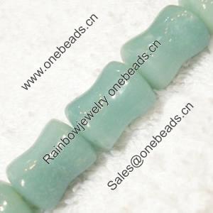 Gemstone beads, Chinese amazonite(solid color), bone, 10x14mm, Sold per 16-inch Strand