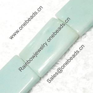 Gemstone beads, Chinese amazonite(solid color), rectangle, 18x25mm, Sold per 16-inch Strand